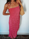 Robe smocks asymétrique fushia ( SOLD OUT )