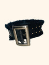 Ceinture bi-matière noir