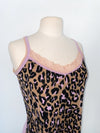 Twin-set parme / leopard ( top + gilet )