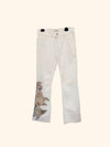 Jeans blanc patchwork