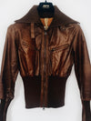 Veste col montant en cuir véritable ( SOLD OUT )