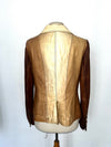 Veste blazer en cuir veritable