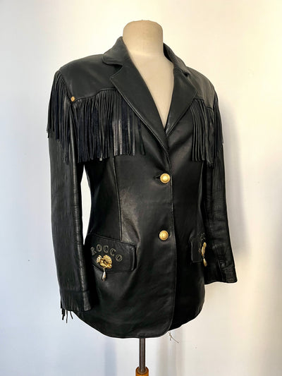 Veste franges vintage année 80s Rocco Barocco