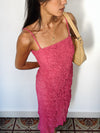 Robe smocks asymétrique fushia ( SOLD OUT )