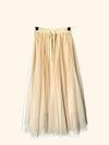 Jupe longue en tulle beige