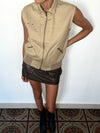 GILET SANS MANCHES BEIGE